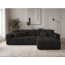 GRAINGOLD Ecksofa Nork Schwarz Rechts