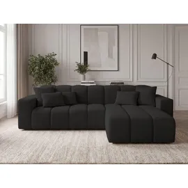 GRAINGOLD Ecksofa Nork Schwarz Rechts