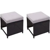 MCW Hocker schwarz, Kissen hellgrau