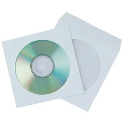 Q-Connect CD-Papierhüllen - weiß