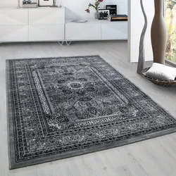 Teppich AYYILDIZ TEPPICHE "Marrakesh 207", grau, B:160cm H:12mm L:230cm, Kunstfaser, Teppiche, Kurzflor, Orient-Optik, Wohnzimmer