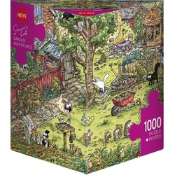 HEYE Puzzle Garden Adventures / Simons Cat, 1000 Puzzleteile, Made in Europe bunt
