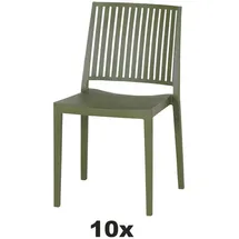 Siena Garden Urban Lights Stapelstuhl 46 x 80 x 56 cm olive 10 St.