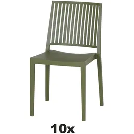 Siena Garden Urban Lights Stapelstuhl 46 x 80 x 56 cm olive 10 St.