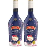Baileys Weiße Schokolade Geschmack mit Himbeere - limitierte Edition | Irish Cream Likör mit weißer Schokolade und Himbeere | 17% Vol. | 500ml Flasche | B-Corp zertifiziert (Packung mit 2)