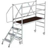 PROREGAL® Trittleiter Montageplattform mit Treppenzustieg Plattformgröße 180x60cm
