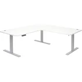 MCW Eckschreibtisch D40 Weiß / Grau