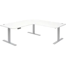 MCW Eckschreibtisch D40 Weiß / Grau