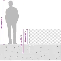 vidaXL Zaunpfosten 0,6 x 1000 cm Grün/Stahl