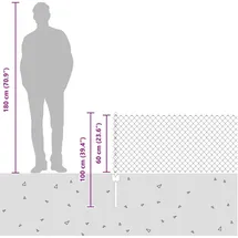 vidaXL Zaunpfosten 0,6 x 1000 cm Grün/Stahl