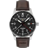 Bauhaus 2744-2 Herrenarmbanduhr Aviation GMT Tornado Braun/Schwarz