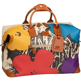 BRIC'S Andy Warhol Borsone Travelbag M Cream Coloured Flowers