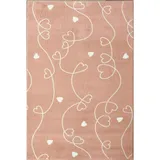 LIVONE Happy Rugs for Kids Ben'n'jen Kinderteppich Happy Rugs, Rosa, Herz, rechteckig, 120x170 cm, für Fußbodenheizung geeignet, Teppiche & Böden, Teppiche, Kinderteppiche