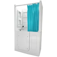 AcquaVapore Seniorendusche und Sitzwanne Kombination Wanne mit Tür S08D-A-R