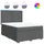 vidaXL Boxspringbett 140 x 200 cm Dunkelgrau