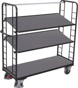 Cordes Etagenwagen 3 Holzböden RAL 7016