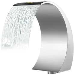 VEVOR Schwalldusche Pool Wasserfall Schwalldusche Pool Edelstahl Schwimmbad Poolfontäne Gartenteich Dekoration Brunnen Konstanter 30 x 60 x 45 cm