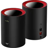 Cudy M3000 Dual-band ( / ) Wi-Fi 6 (802.11ax) Black, Red 1 Internal, Router, Schwarz, Rot