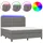 vidaXL Boxspringbett 180 x 200 cm Dunkelgrau