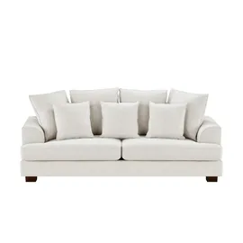 Soho Couch Webstoff 3-Sitzer Weiß
