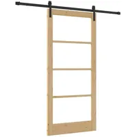 vidaXL Schiebetür ORKDAL Natur und Schwarz 93 x 202 cm 3331867