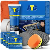 ATG ATG® Scheinwerfer Aufbereitung Set - Universal Auto Scheinwerfer Polierset für matte & blinde Scheinwerfer aus Kunststoff - Schnelle & einfache Scheinwerfer Aufbereitung - Scheinwerfer Reparatur Set