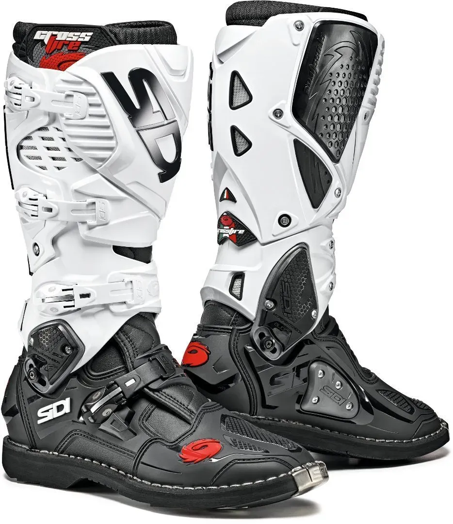 Sidi Crossfire 3 Motocross Stiefel, schwarz-weiss, Größe 50 für Männer