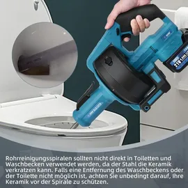 vrietina Rohrreinigungsmaschine Akku 610 U/min Blau