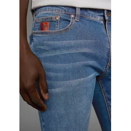 Bruno Banani Jeansshorts BRUNO BANANI "Hutch-Shorts", Herren, Gr. 38, Länge 32, blau, Denim/Jeans, Obermaterial: 98% Baumwolle, 2% Elasthan, unifarben, normal kurz, Jeans Jeansshorts, gerade geschnittene kurze Beine, niedrige Leibhöhe, Topseller