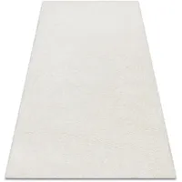 RugsX Teppich, Buenos 7001 Shaggy Schlicht, Einfarbig Weiß, White 60x100 cm,