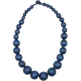 COLLEZIONE ALESSANDRO Kette mit Anhänger "Aleika", Damen, Gr. onesize, Holz, blau, COLLEZIONE ALESSANDRO, Basic, Halsketten, aus Holzperlen in verschiedenen Größen