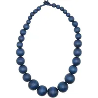 COLLEZIONE ALESSANDRO Kette mit Anhänger "Aleika", Damen, Gr. onesize, Holz, blau, COLLEZIONE ALESSANDRO, Basic, Halsketten, aus Holzperlen in verschiedenen Größen