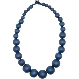 COLLEZIONE ALESSANDRO Kette mit Anhänger "Aleika", Damen, Gr. onesize, Holz, blau, COLLEZIONE ALESSANDRO, Basic, Halsketten, aus Holzperlen in verschiedenen Größen