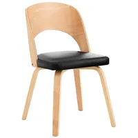 SoBuy Küchenstuhl Schreibtischstuhl mit Rücklehne Sitzhöhe 41cm FST97-SCH