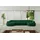 altdecor Eckcouch Velours 6-Sitzer Dunkelgrün