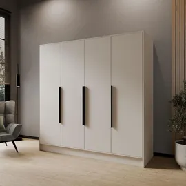 WFL GROUP Drehtürenschrank Mono Bis 200 x 200 x 51 cm Beige
