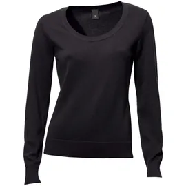 Heine Rundhalspullover Schwarz 38