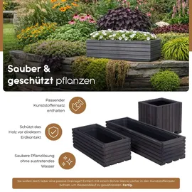 BooGardi Blumenkasten 64 x 20 x 14 cm Dunkelbraun