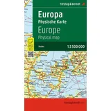 kompass freytag und berndt Europa physisch, Straßenkarte 1:3.500.000, Poster metallbest