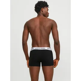 JACK & JONES Boxershorts Solid schwarz / weiß L 5er Pack