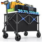 Klein  Bollerwagen Faltbar – Handwagen Mit Hartplastikrädern, 71,1 X 43,2 X 91,5