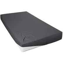 H. G. Hahn Spannbettlaken Jersey 120 x 200 cm grau