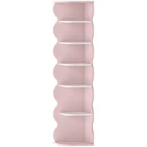 [en.casa] Kinderregal Vestnes 108 x 27 x 27 cm MDF rosa/weiß