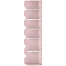 [en.casa] Kinderregal Vestnes 108 x 27 x 27 cm MDF rosa/weiß