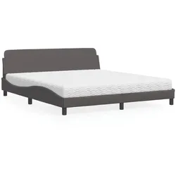 Bett mit Matratze – Grau, 180x200 cm – Eleganz & Komfort für dein Schlafzimmer