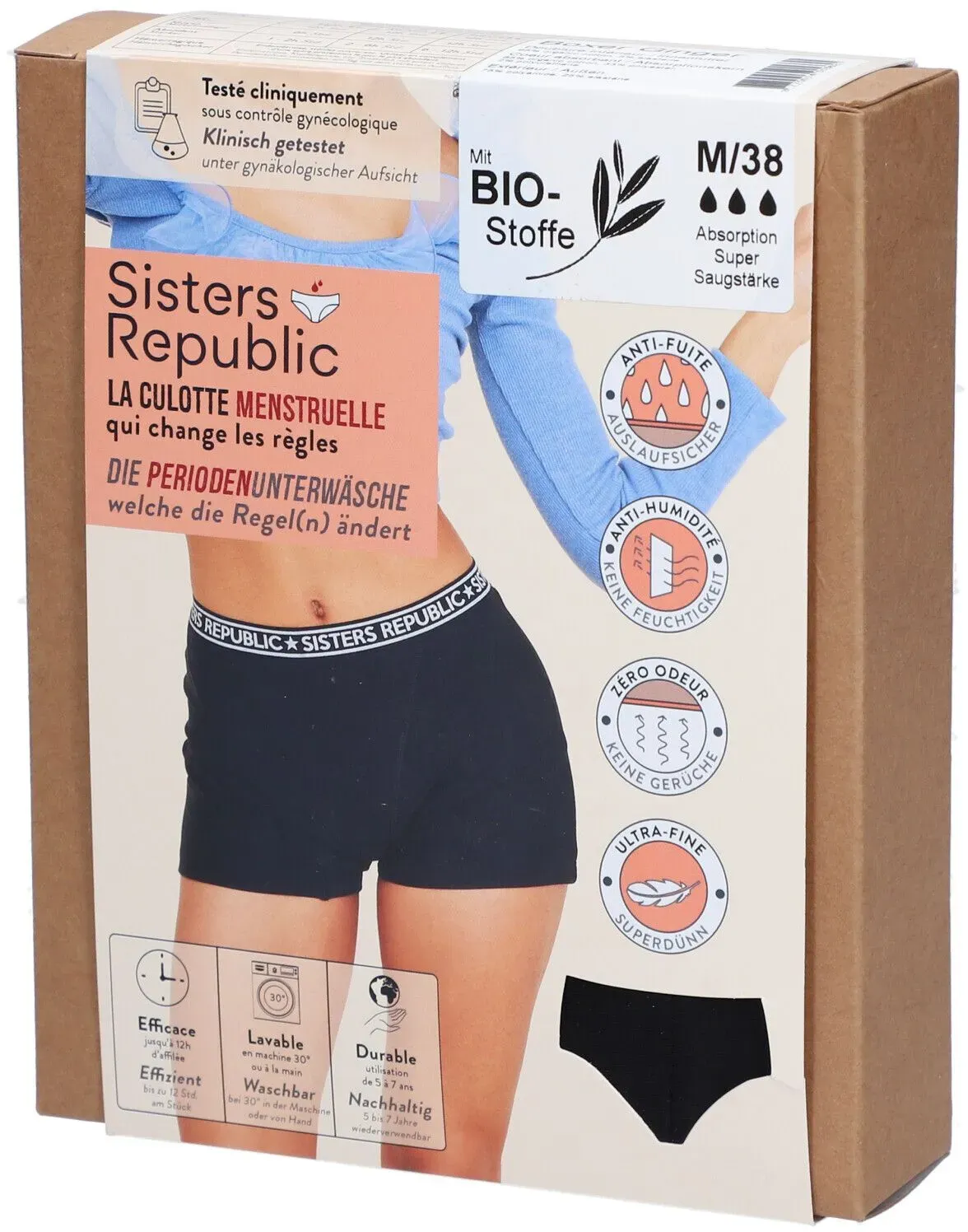 Sisters Republic Boxer Ginger M schwarz abs super