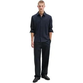 Marc O'Polo "aus weicher Bio-Baumwolle", Herren, Gr. XXL, schwarz (schwarz navy), Obermaterial: 100% Baumwolle, unifarben, regular fit, Shirts Blusenshirt