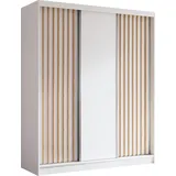 ax living Schwebetürenschrank Cabinio 180 x 216,1 x 61 cm Weiß