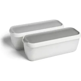 Springlane Eisbehälter rund grau 1 l 2-teiliges Set