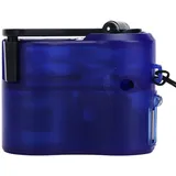 Marhynchus Tragbares USB-Handkurbel-Handy-Ladegerät Not-Hand-Power USB-Ladegerät Power Banks für Outdoor-Wandern Camping (Blau)